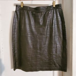 Made for Saks Fifth Avenue Leather Skirt